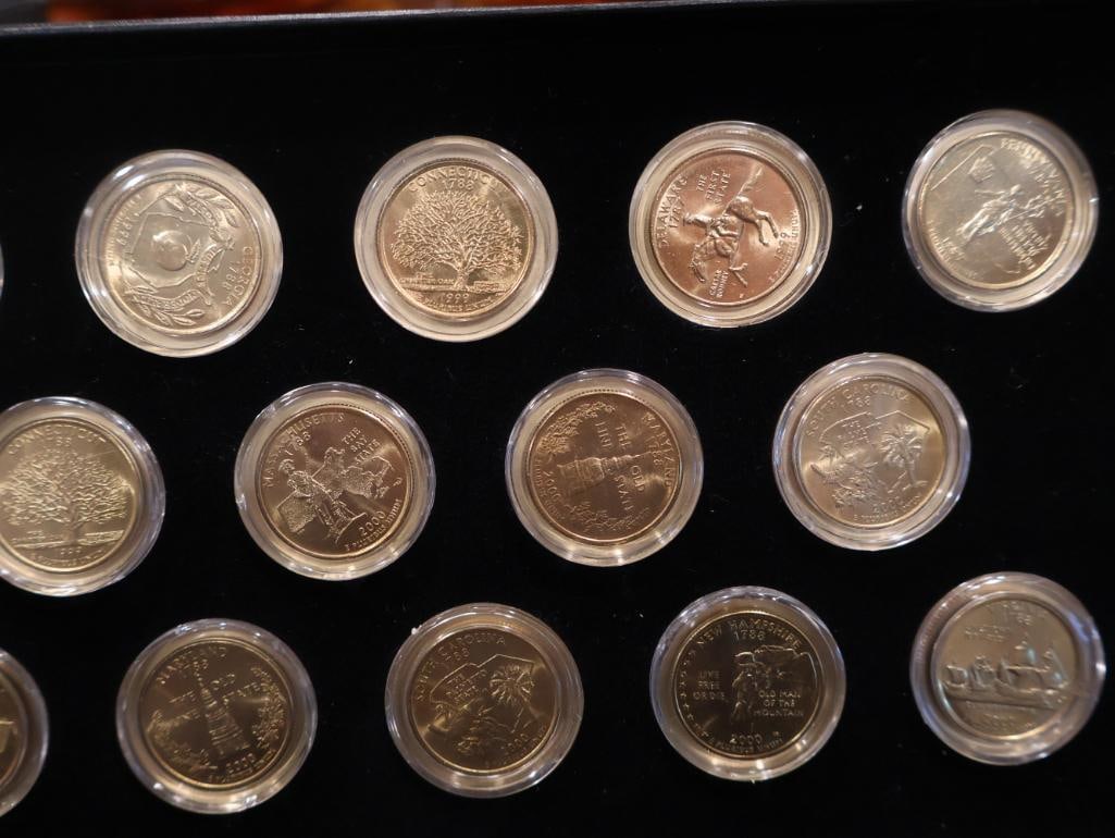 Two commemorative sets of 24K gold-plated U.S. Statehood and National Park Quarters - 3