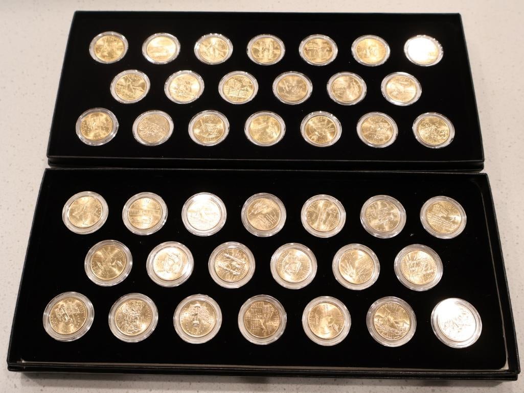 Two sets of 24K Gold-Plated Statehood Quarters from 2001 and 2002 (1 of 7)