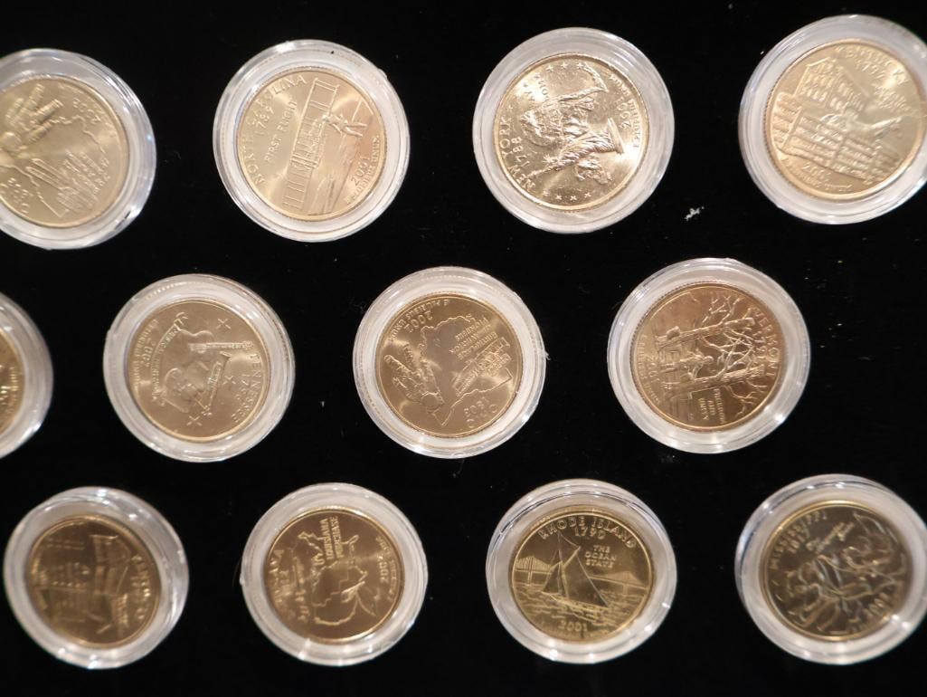 Two sets of 24K Gold-Plated Statehood Quarters from 2001 and 2002 - 4