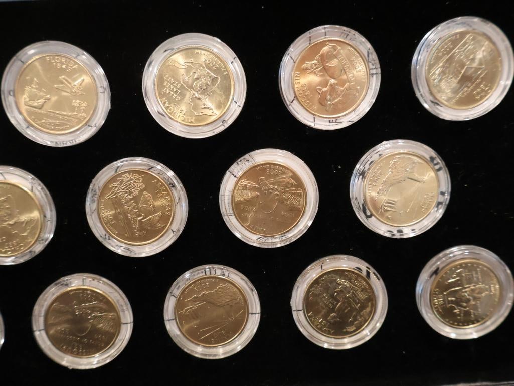 Two commemorative sets of 24K gold-plated U.S. Statehood Quarters from 2003 and 2004 - 5