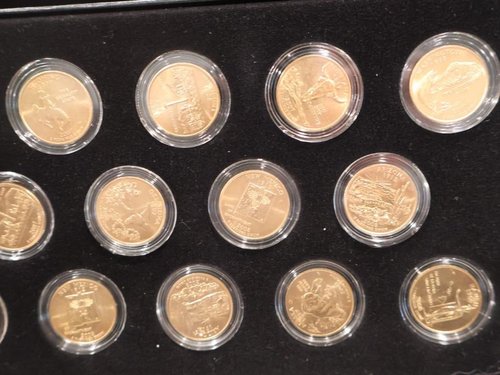 Two commemorative sets of 24K gold-plated U.S. Statehood Quarters from 2007 and 2008 - 3