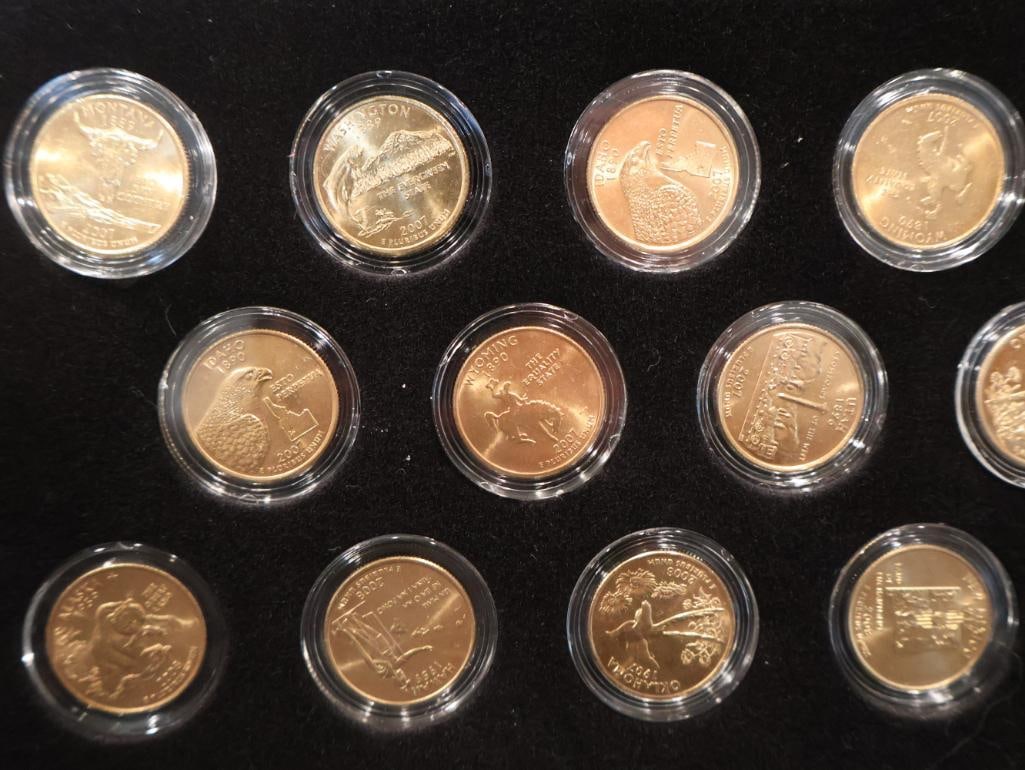 Two commemorative sets of 24K gold-plated U.S. Statehood Quarters from 2007 and 2008 - 4