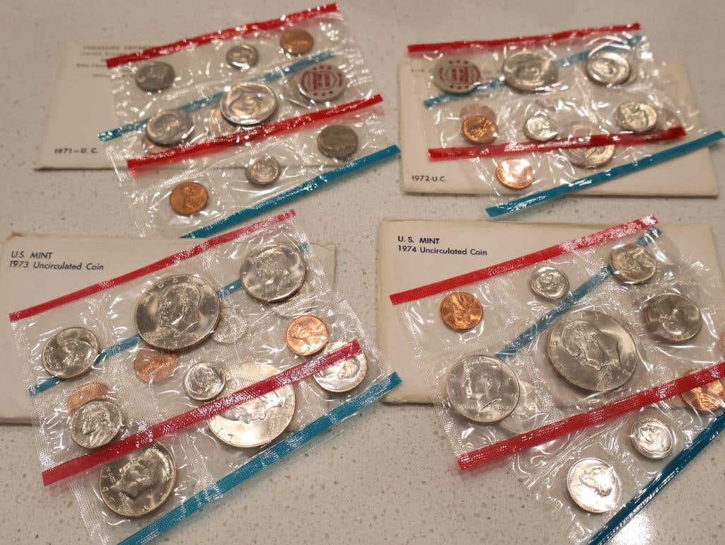 Four United States Mint Uncirculated Coin Sets (1 of 9)