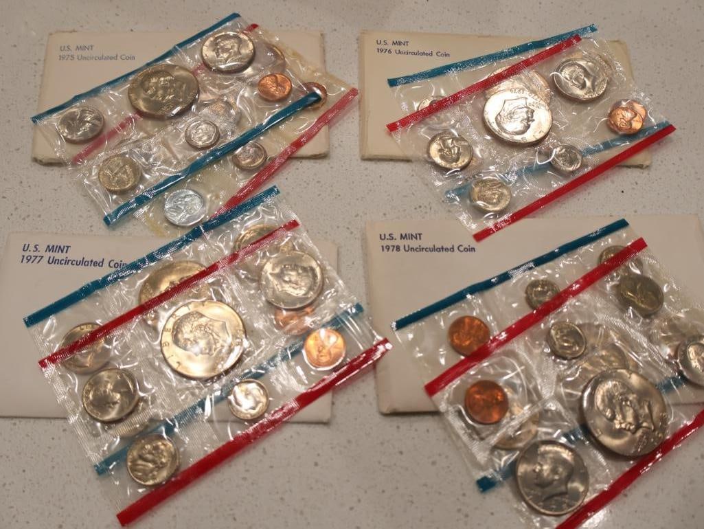 Four United States Mint Uncirculated Coin Sets (1 of 9)
