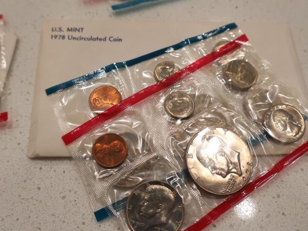 Four United States Mint Uncirculated Coin Sets - 8