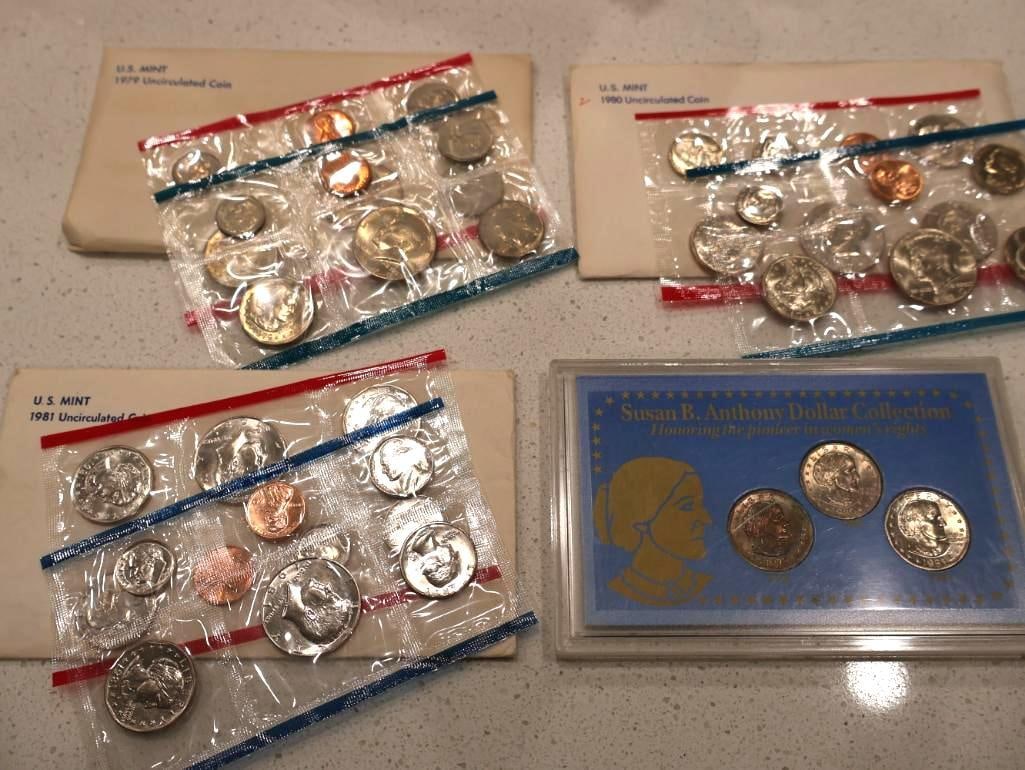 Three United States Mint Uncirculated Coin Sets (1 of 9)