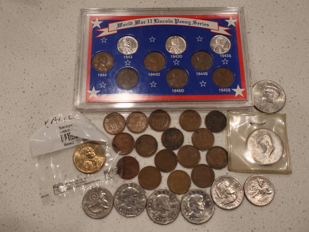 Diverse collection of mid-to-late 20th-century and modern American coinage (1 of 8)