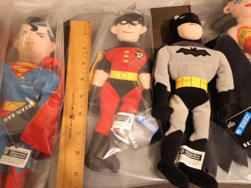 Set of six vintage DC Comics superhero bean bag plush dolls - 3