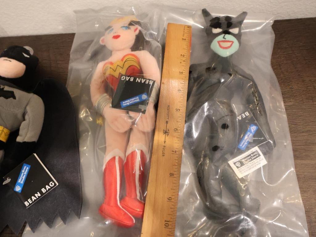 Set of six vintage DC Comics superhero bean bag plush dolls - 4
