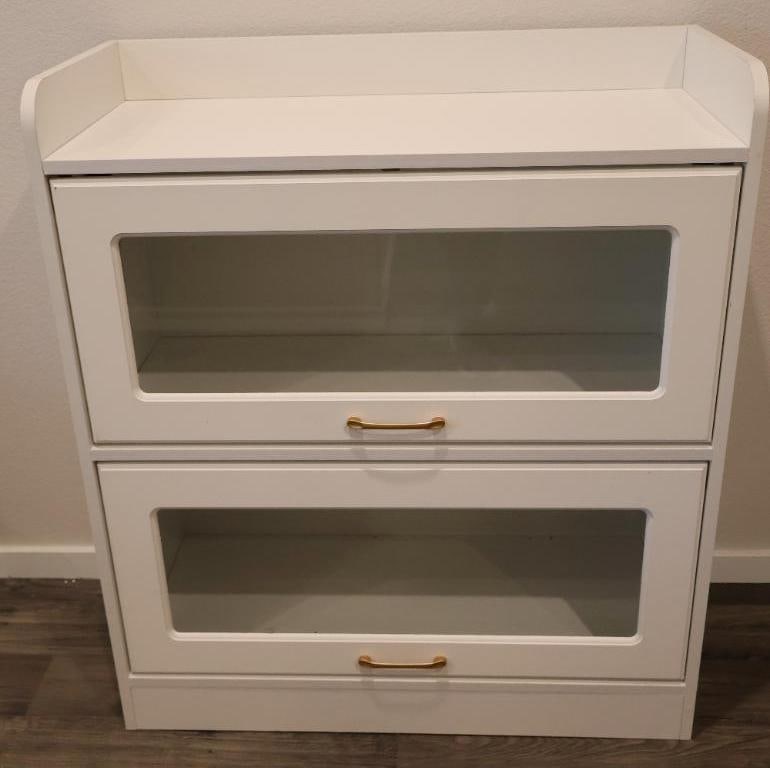 White stackable bookcase or storage cabinet (1 of 7)
