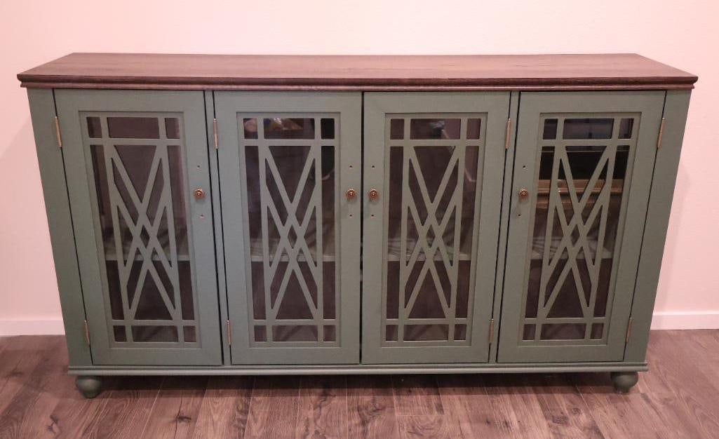 Vintage-style kitchen accent buffet sideboard cabinet (1 of 14)