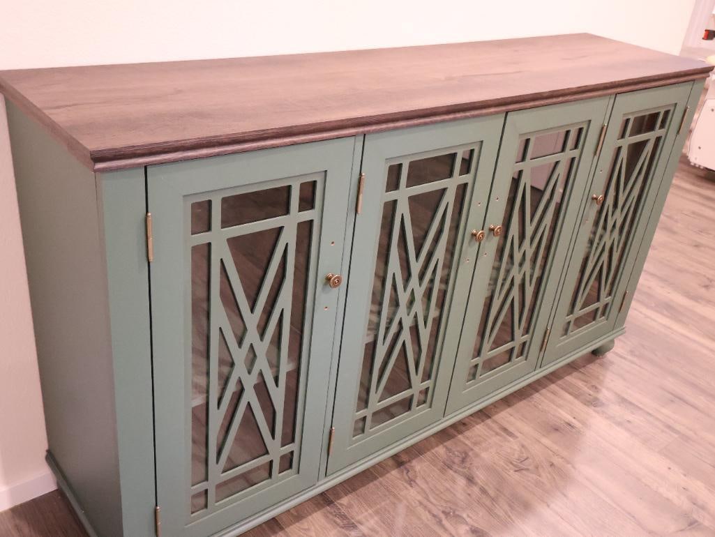 Vintage-style kitchen accent buffet sideboard cabinet - 2