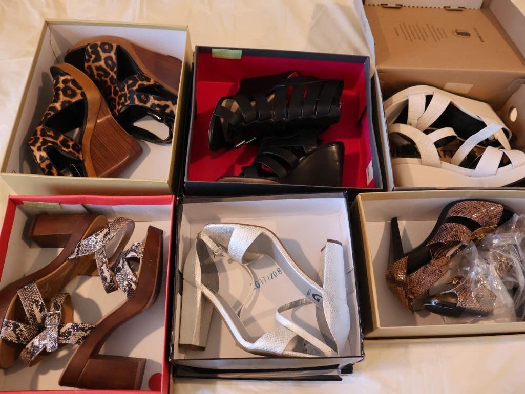 Six pairs of ladies shoes in their original boxes (1 of 13)