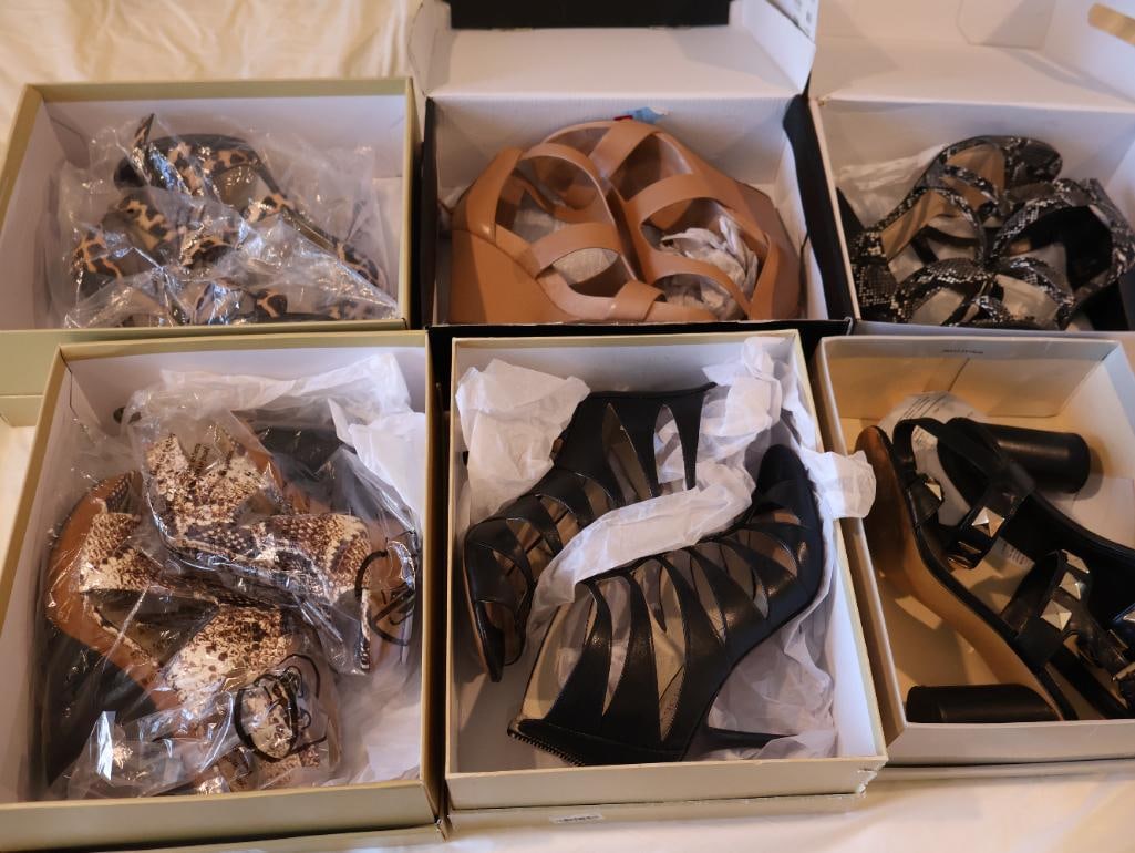 Six pairs of ladies shoes in their original boxes (1 of 18)