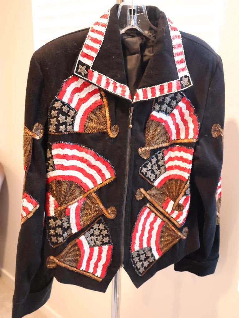 Vintage Modi Denim and Sequin Jacket: Medium 8 - 10, brand tag is missing please see all photos 