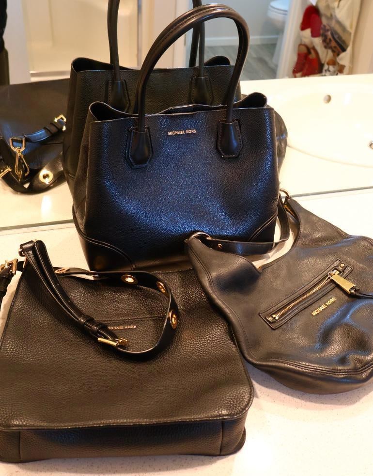 Three Black Leather Michael Kors Purses (1 of 20)