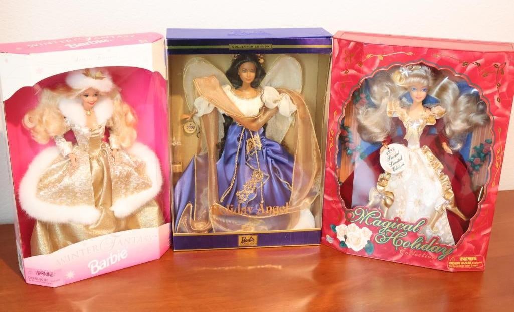Three Special Edition Holiday Barbie dolls (1 of 5)