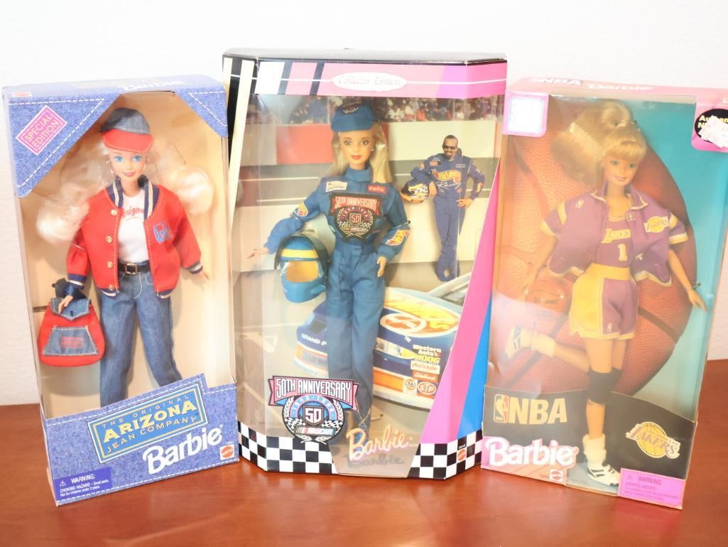 Three collectible Barbie dolls from the late 1990s (1 of 5)