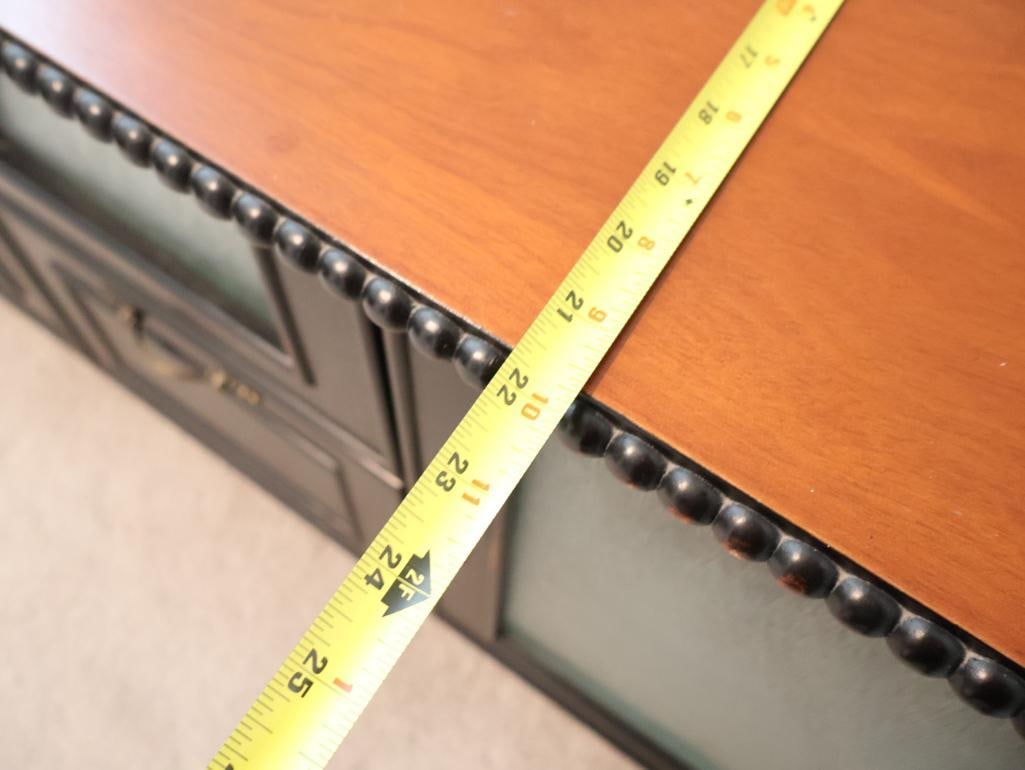 Wood with Black Accent media console - 7