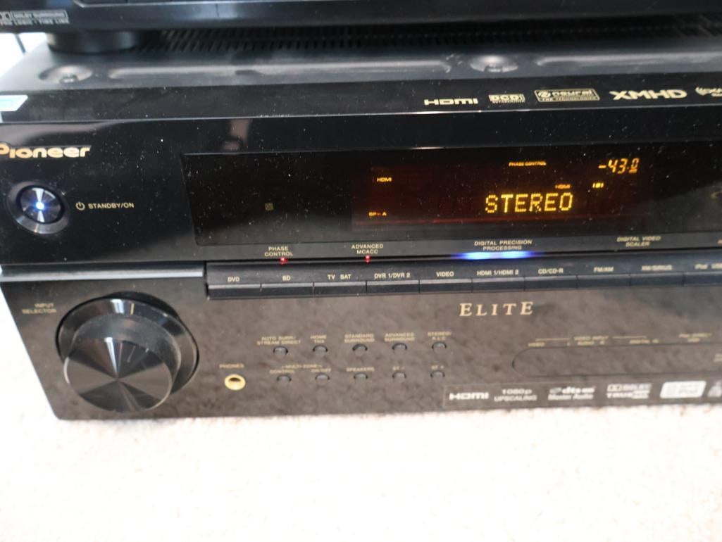 Pioneer Elite Receiver and Sony Audio FM Stereo - 9