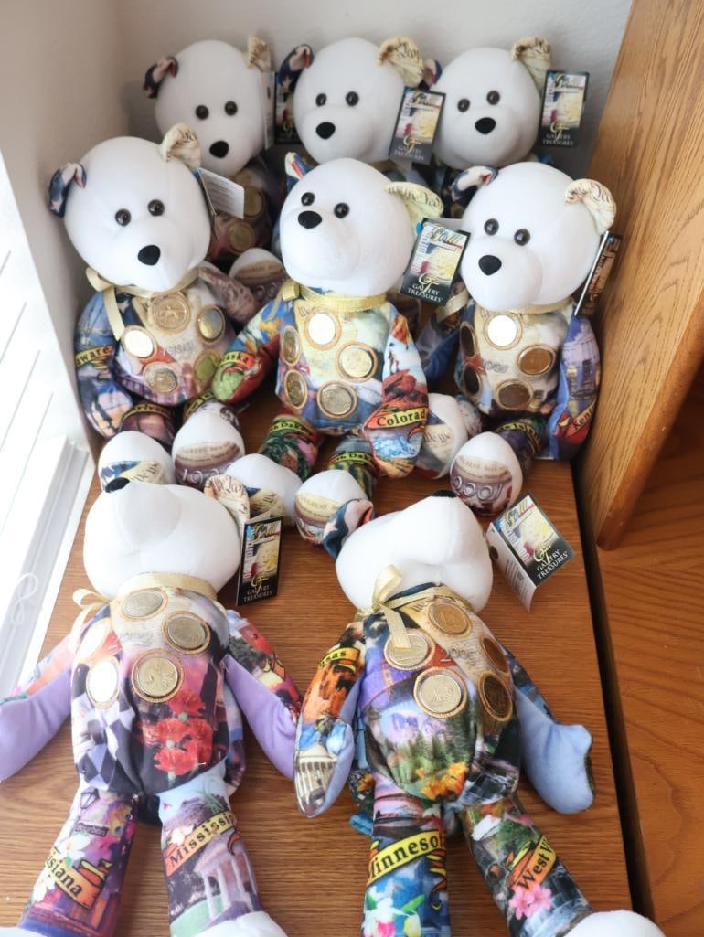 Limited Treasures State Gold Coin Bears: These collectible plush bears were released between 1999 and 2006 as part of the "50 States of America Coin Bears" series. 