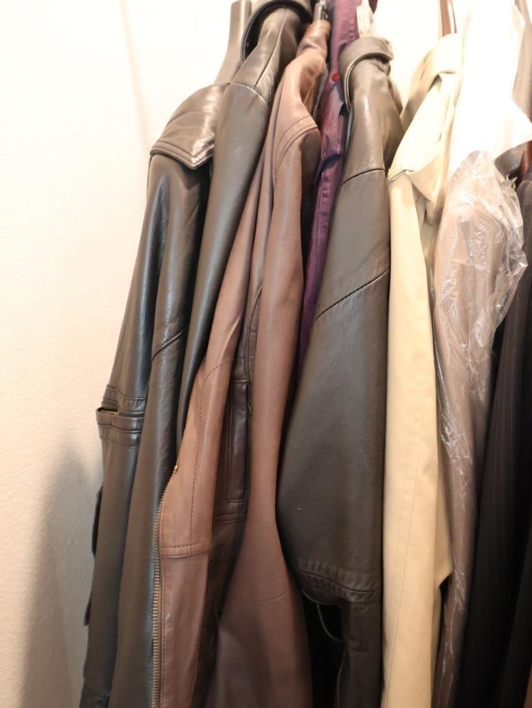Well-stocked closet containing Leather Jackets, Men's Wear, and Footwear - 16