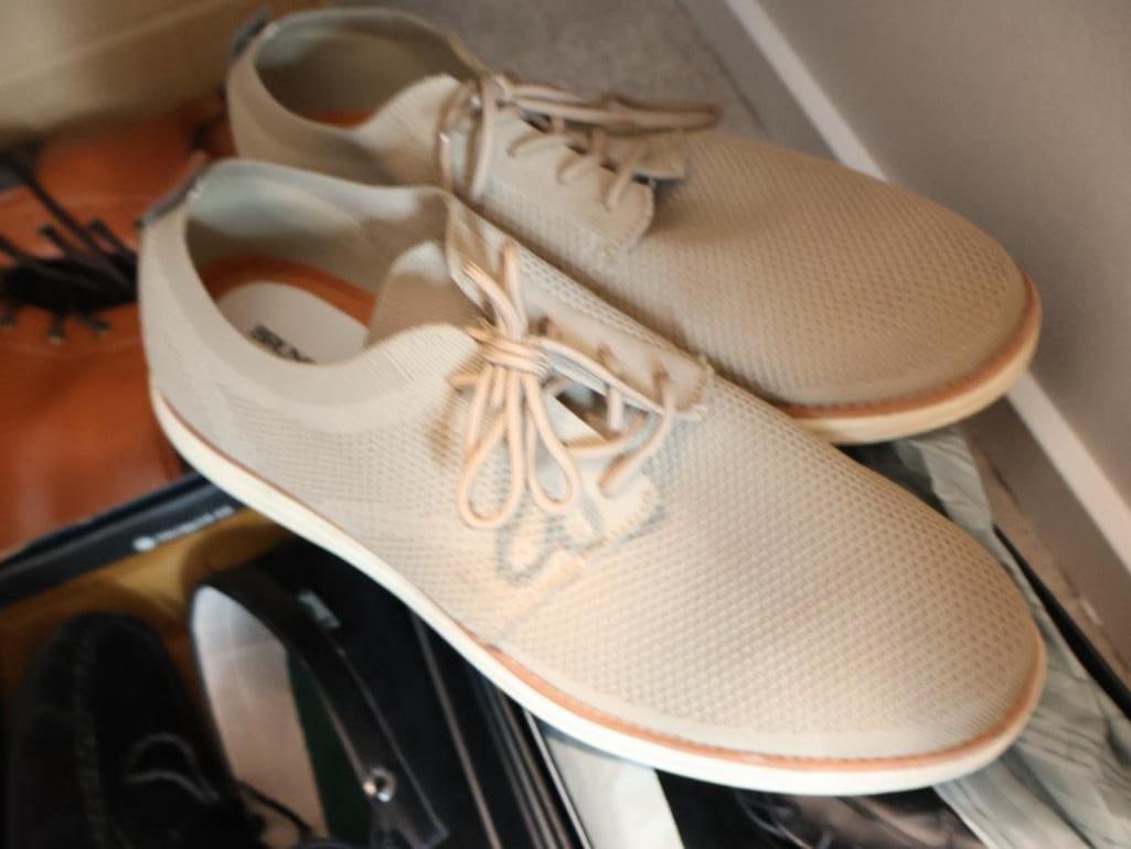 Well-stocked closet containing Leather Jackets, Men's Wear, and Footwear - 6