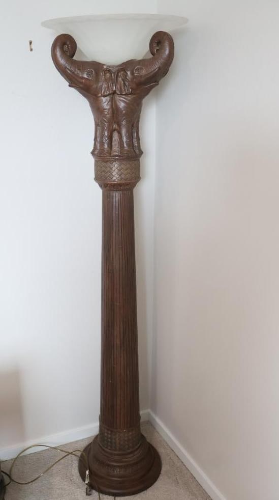 This unique piece is an Elephant Floor Torchiere (1 of 5)