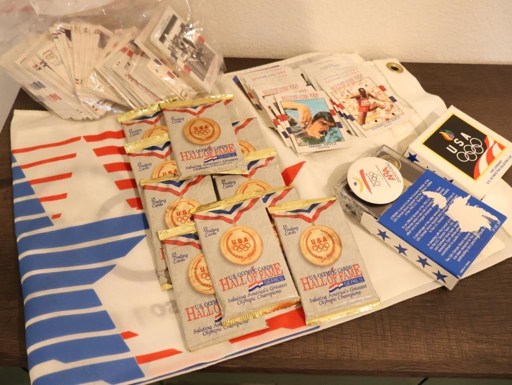 Vintage memorabilia from the 1991 Impel U.S. Olympic Hall of Fame Series: A 90-card trading card set produced to salute legendary American Olympic champions and support the 1992 U.S. Olympic team. 