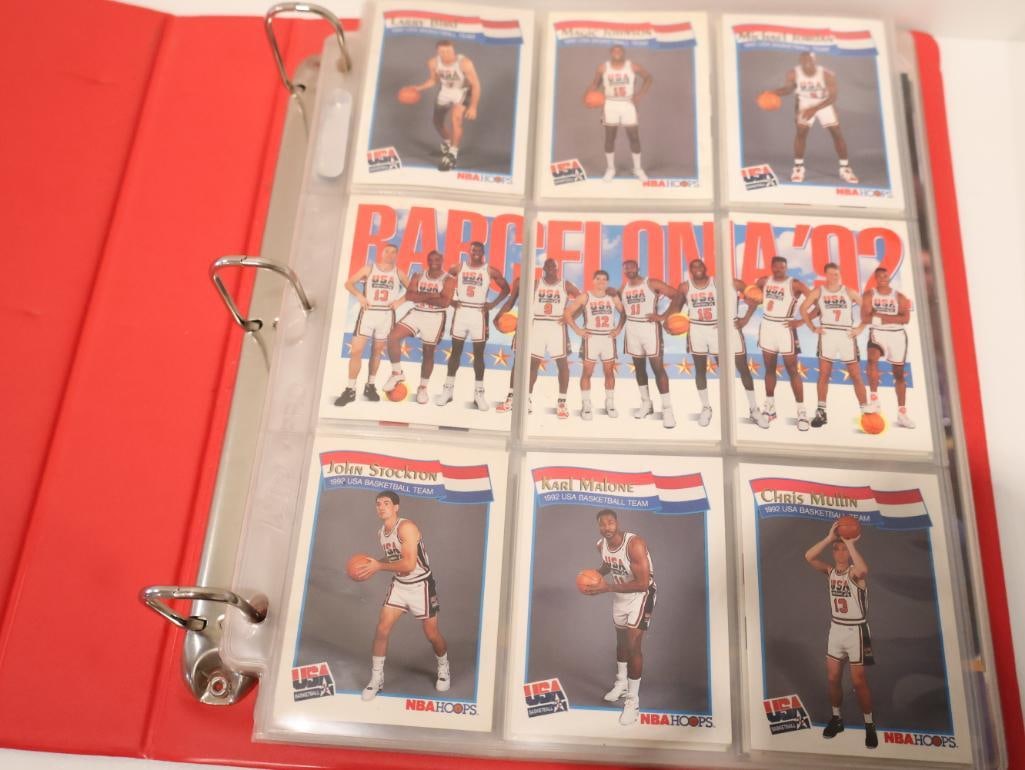 NBA Hoops Collector's Album featuring 92 USA Basketball Team and more - 3