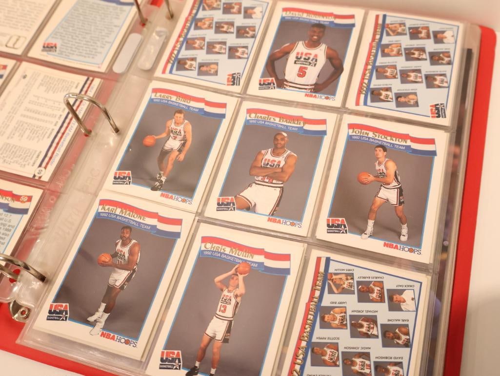 NBA Hoops Collector's Album featuring 92 USA Basketball Team and more - 5