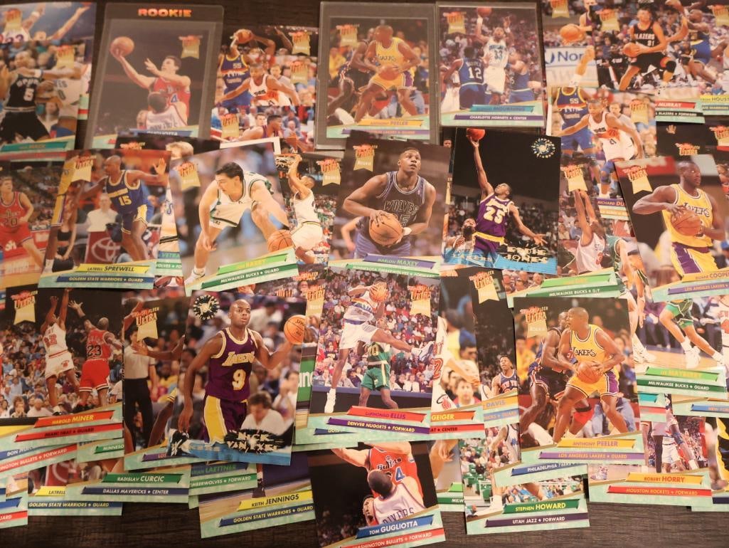 This basketball card collection primarily consists of 1992-93 and 1993-94 Fleer Ultra cards (1 of 12)