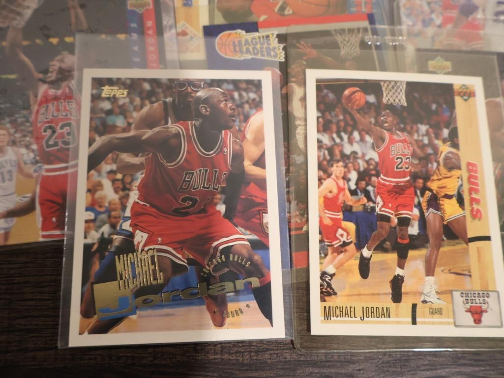 Collection of various Michael Jordan basketball trading cards - 3