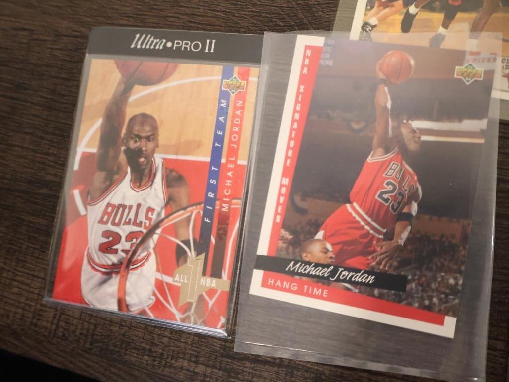 Collection of various Michael Jordan basketball trading cards - 5