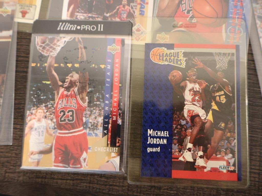 Collection of various Michael Jordan basketball trading cards - 6