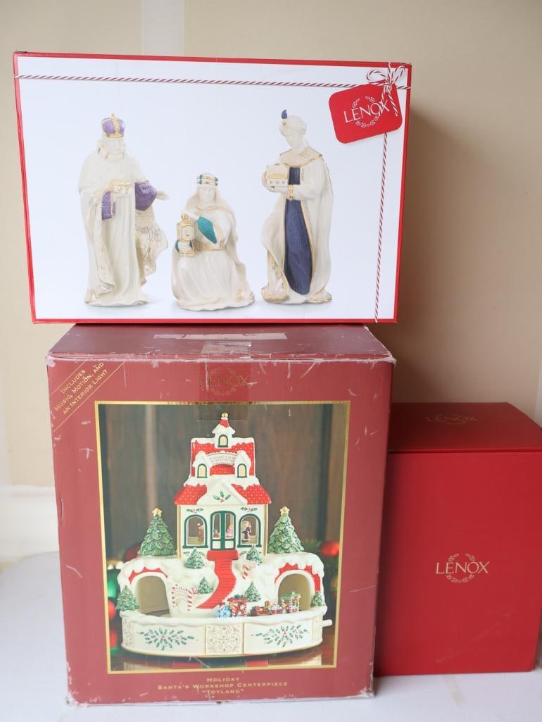 Three Lenox Boxed Decor