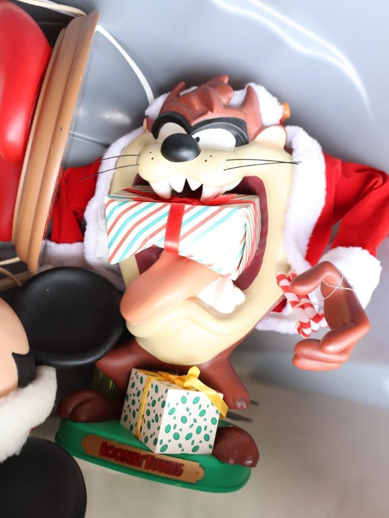 Five Large Disney and Looney Toons Holiday Animatronics - 5