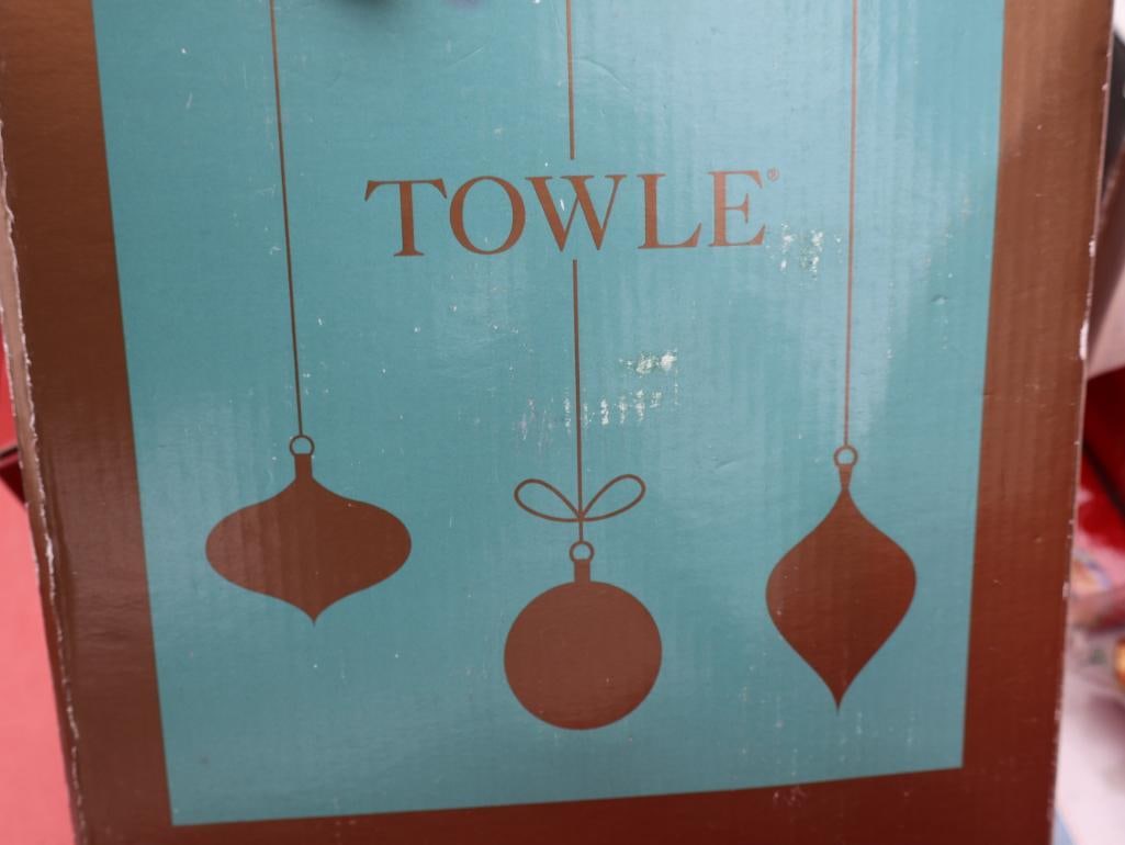 Two Large Bins with Holiday Pillows and Decor - 10