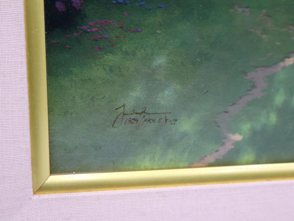 Thomas Kinkade Double Signed Hand Highlighted Gallery Print 'Stairway to Paradise' - 6