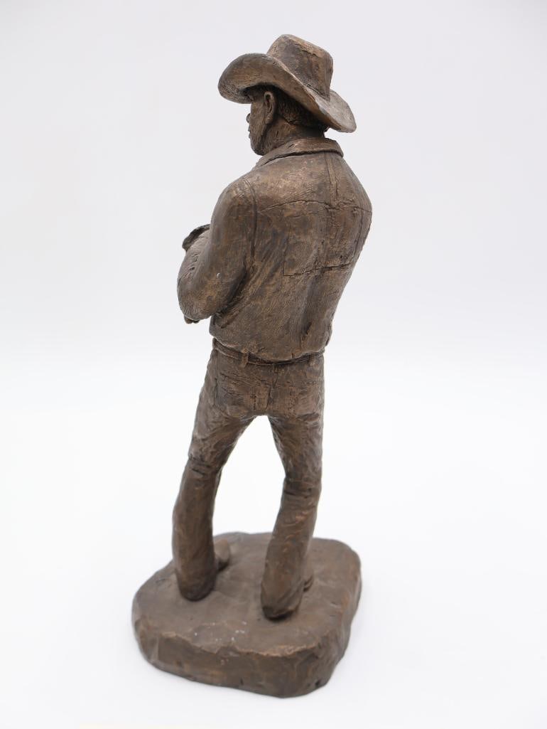 Vintage Michael Garman Western Statue 'T.J.' - 3