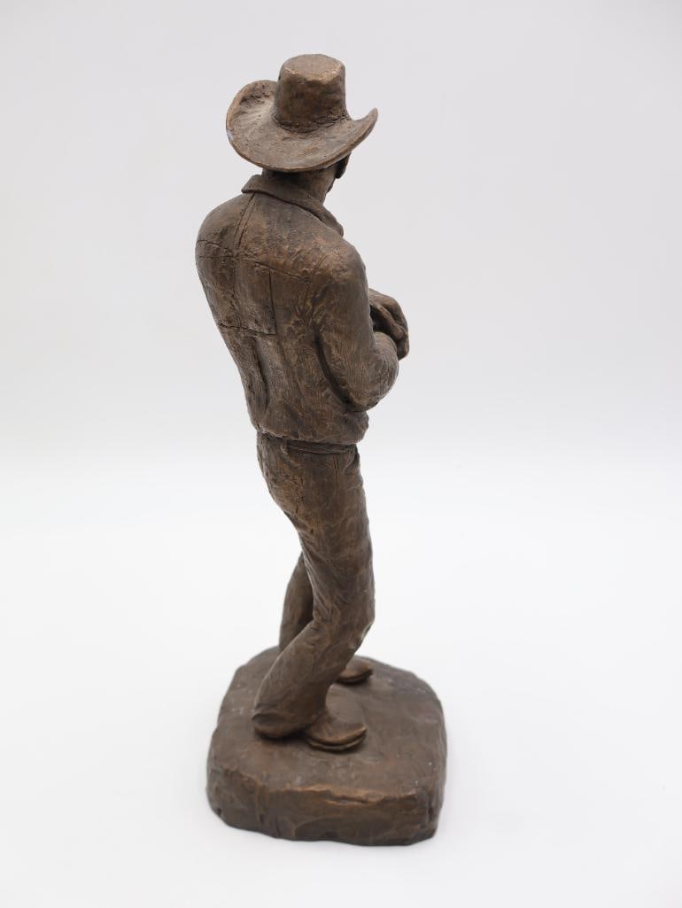 Vintage Michael Garman Western Statue 'T.J.' - 4