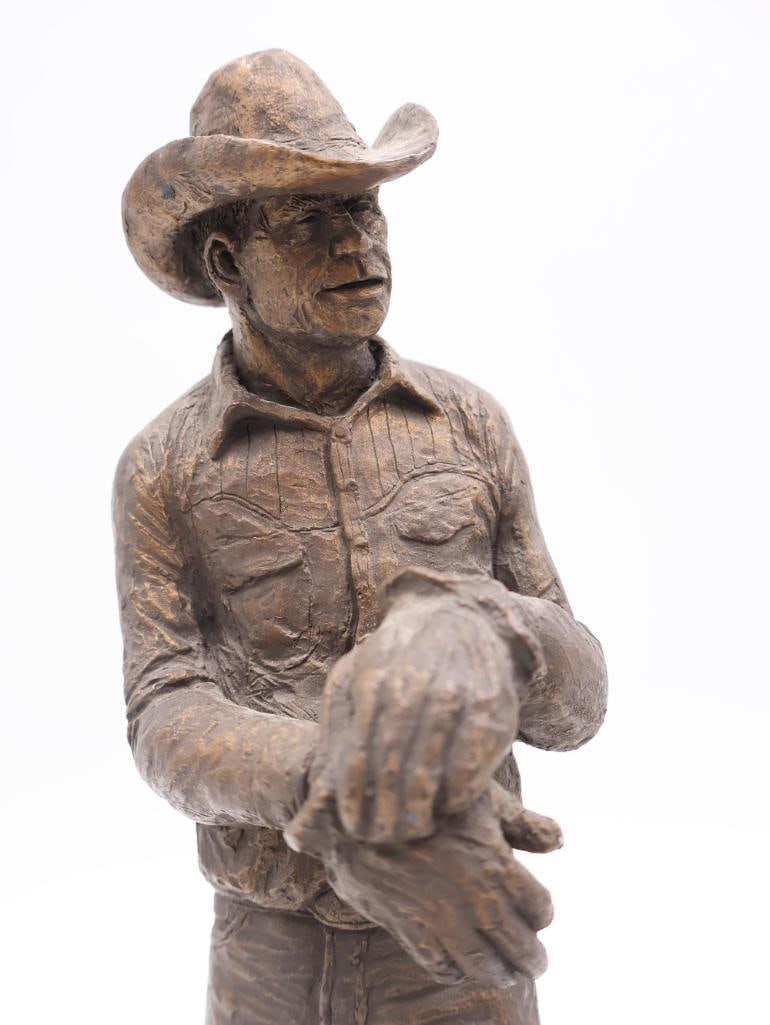 Vintage Michael Garman Western Statue 'T.J.' - 5
