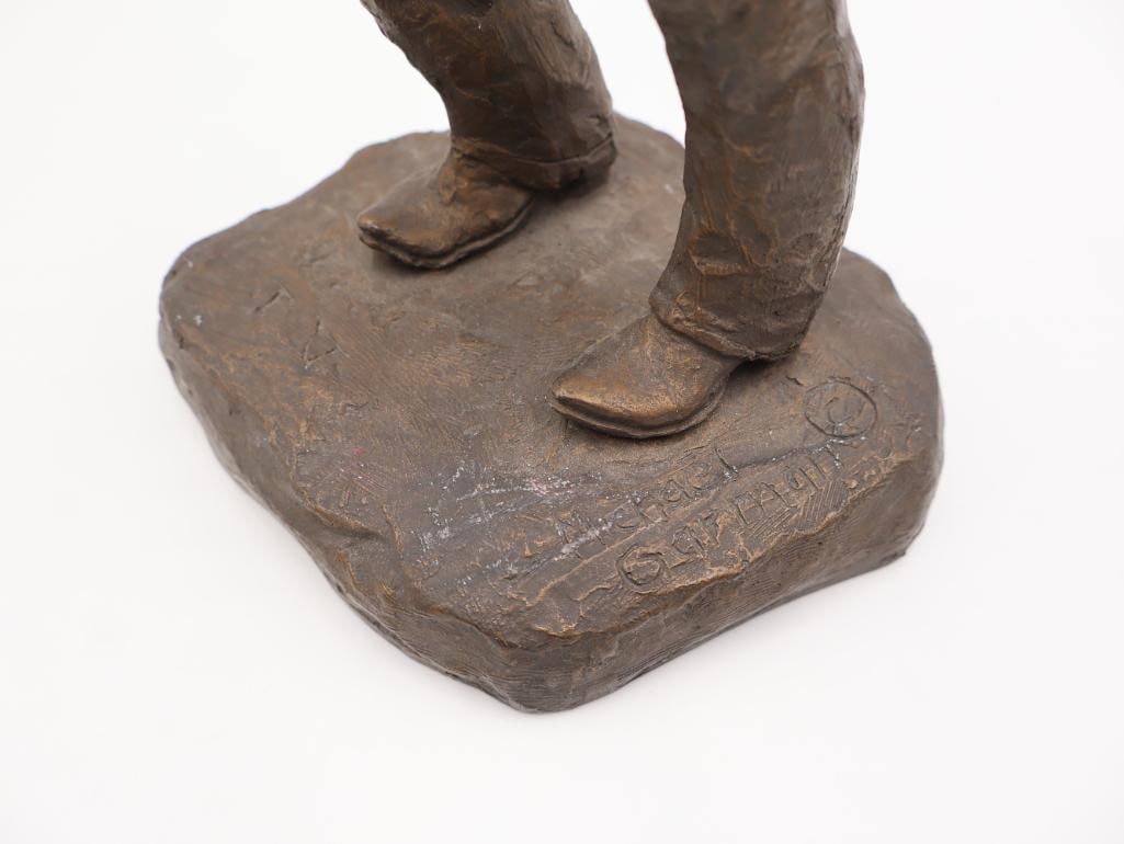 Vintage Michael Garman Western Statue 'T.J.' - 7