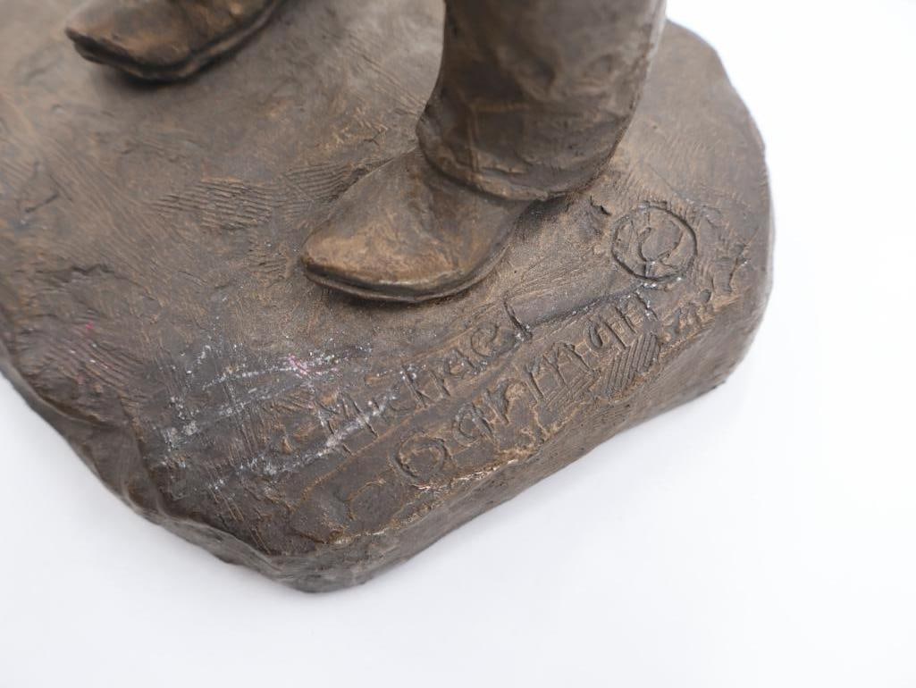 Vintage Michael Garman Western Statue 'T.J.' - 9