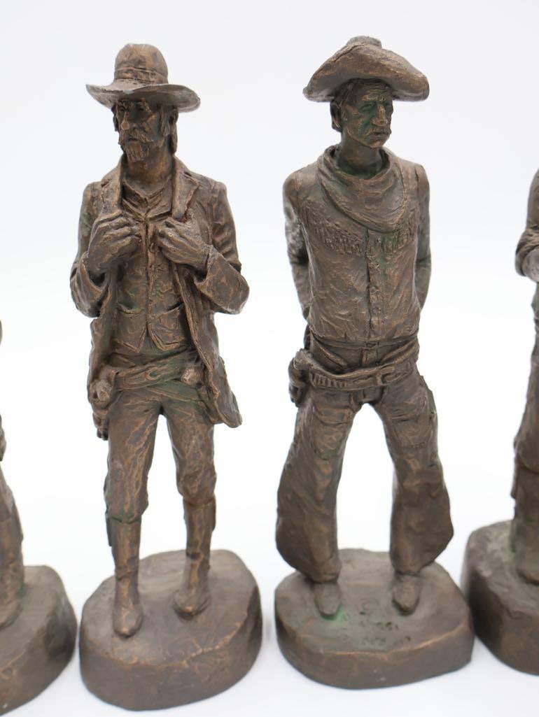 Vintage Michael Garman Complete 'The Frontier' Series Statues - 5