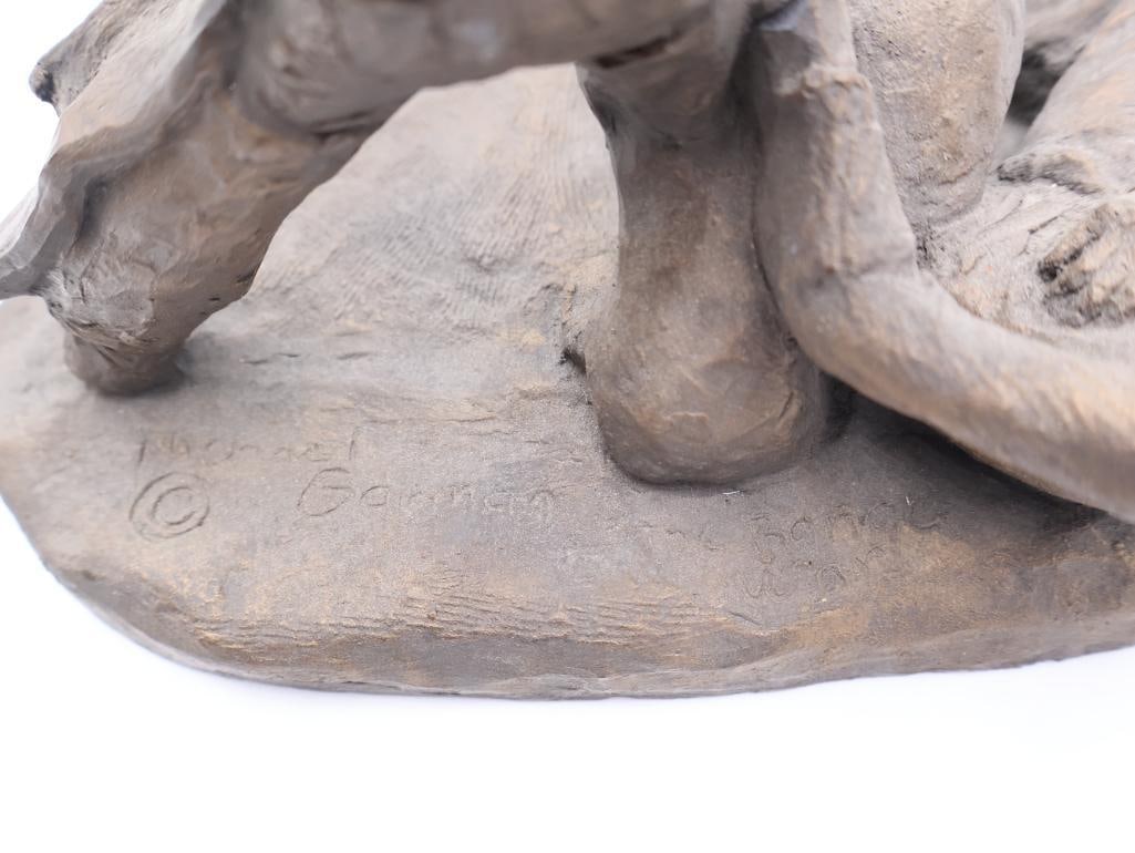 Vintage Michael Garman Western Statue 'Range War' - 7