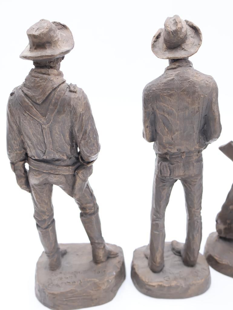 Vintage Michael Garman Complete 'The Cavalry' Series Statues - 6
