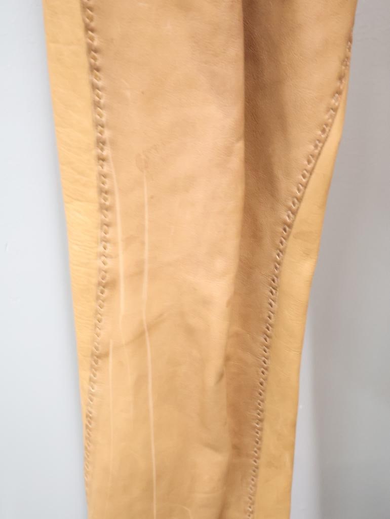 Vintage Handmade Leather Jacket and Pant Set - 18