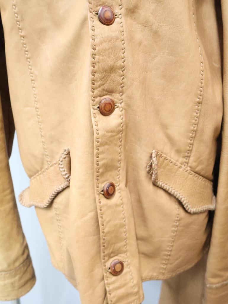 Vintage Handmade Leather Jacket and Pant Set - 4