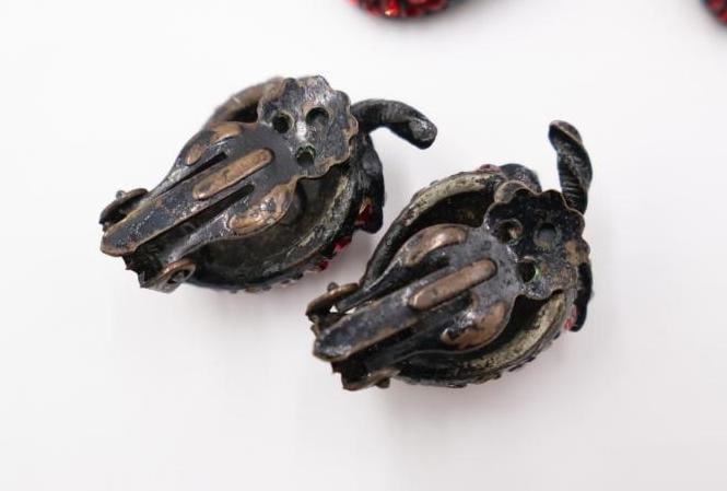 Vintage Weiss Strawberry Earrings and Pins - 4